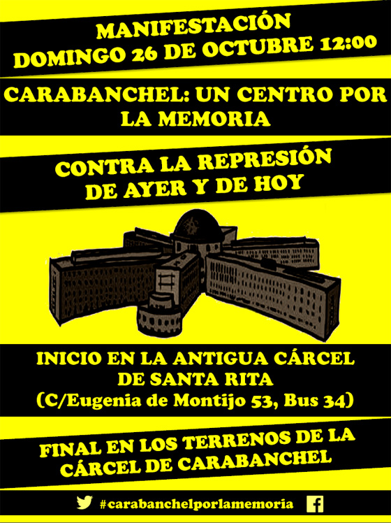 Manifestacin: Carabanchel, un centro por la Memoria. Contra la represin de ayer y de hoy