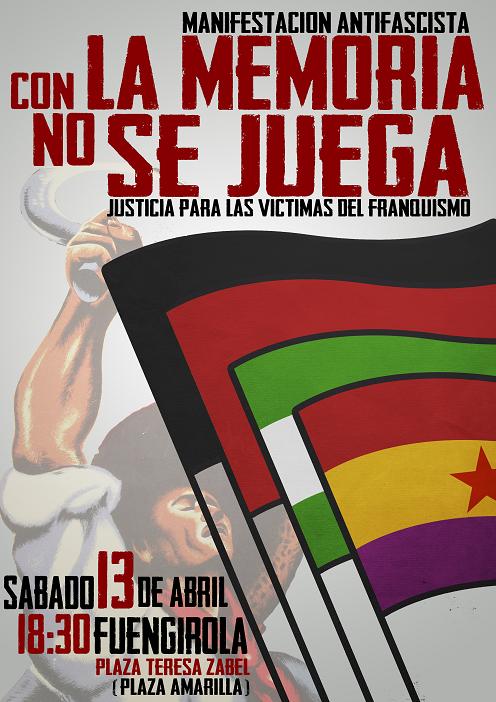 Manifestacin en Fuengirola por la memoria historica y contra el fascismo