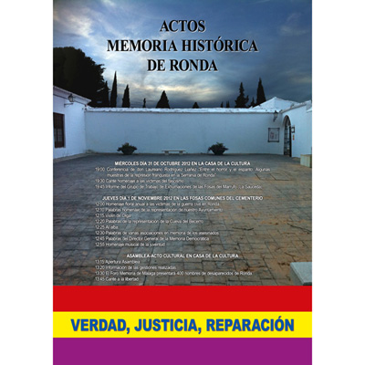 Llamamiento al Homenaje del 1 de Noviembre del 2012 en Ronda