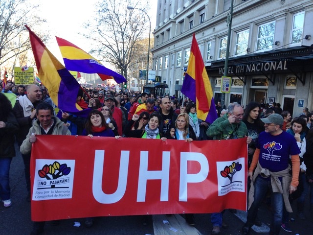 La Federacin Estatal de Foros por la Memoria participa en la manifestacin del 22-M en Madrid